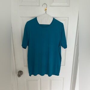 Lululemon Men’s Fundamental T-Shirt In Teal Blue Size M MSRP $68 Athletic Sporty